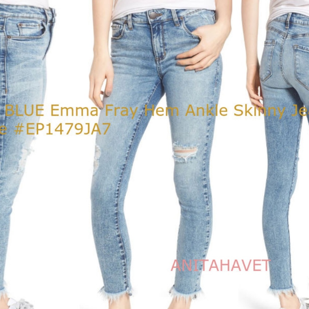 STS BLUE Emma Fray Hem Ankle Skinny Jeans